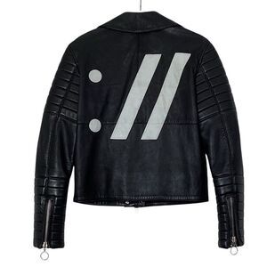 The Arrivals Milk XYZ Leather Jacket S Black Moto Padded Limited Edition
